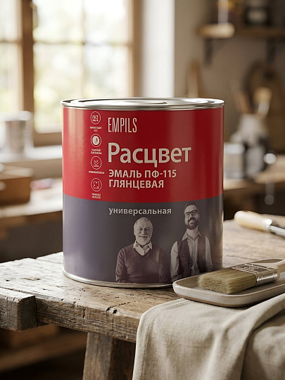 Эмаль Расцвет, ПФ-115, глянцевая, красная, 1.9 кг