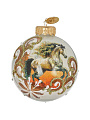 Елочный шар Конь вольный, 8 см, стекло, КУ-80-254055