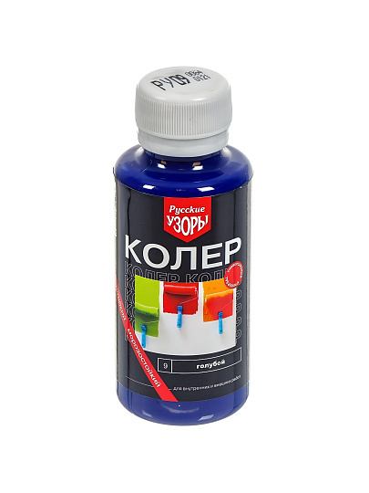 Колер паста, Русские узоры, №9, голубой, 100 мл