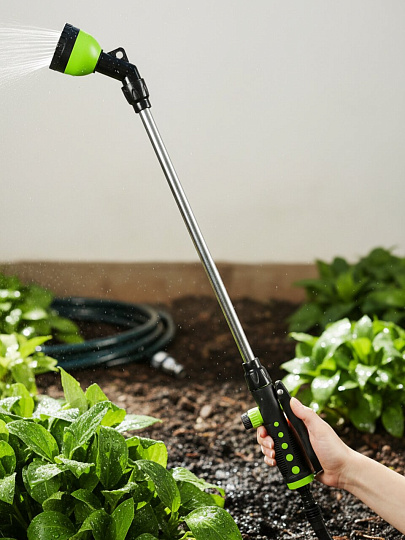 Насадка для полива 7 режимов, пластик, 70 см, быстросъемная, Grandy, JS-9395, черная