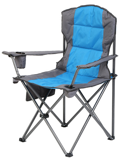 Кресло складное 100х58х84 см, Люкс, подстаканником, 200 кг