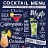 Полотенце «Этель» Cocktail menu 40х73 см, 100% хл, саржа 190 г/м2, 4136495 - фото 3