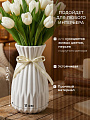 Ваза керамика, настольная, 24.5х11 см, Презент, Y4-3811, белый глянец - фото 2