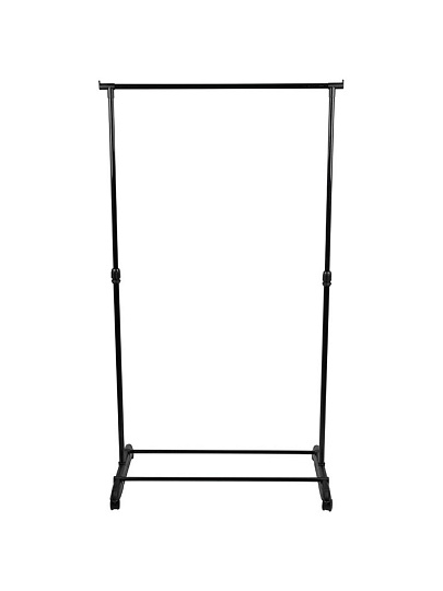 Вешалка напольная металл, пластик, с колесами, полка для обуви, телескопическая, 10 кг, 311403, 80x42x92-160 см