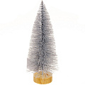 Елка новогодняя настольная, 20 см, ель, серебро, хвоя ПВХ пленка, SYMNS-152006 - фото 3