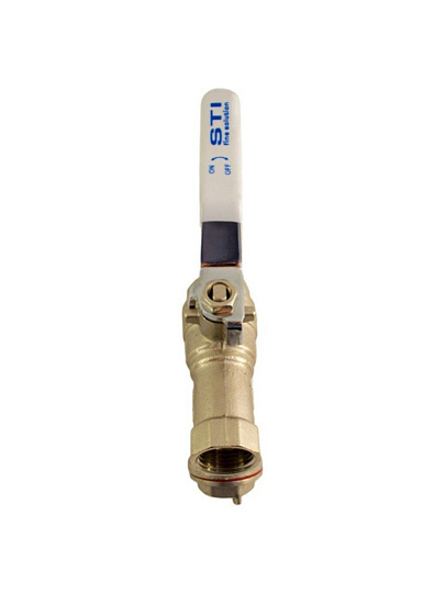 Кран для воды, 3/4", г-г, латунь, ручка, DN 20, с фильтром, STI