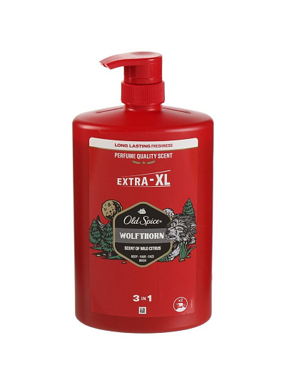 Гель для душа и шампунь Old Spice, Wolfthorn, для мужчин, 1 л, 3 в 1
