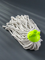 Сменный блок для швабры хлопок, 26 см, веревочный, круглый, салатовый, Мультипласт, Мега G-200, G-200 - фото 2