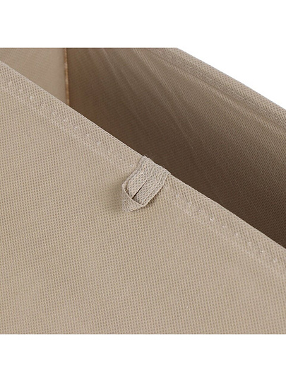 Коробка для хранения, с крышкой, 30х25х40 см, бежевая, Листья, UC-211