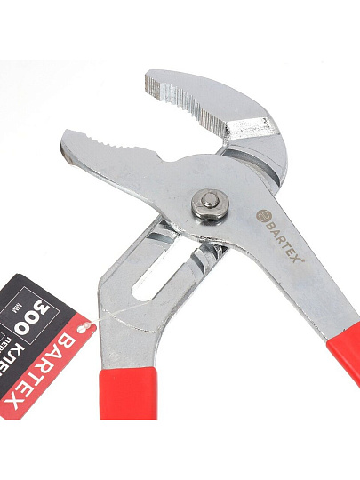 Клещи переставные, рукоятка ПВХ, полированные, Bartex, 300 мм