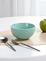 Салатник керамика, круглый, 14х8 см, 0.6 л, Colors, Domenik, DMD303, бирюзовый
