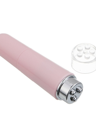 Массажер для лица Leben, 5 Вт, лифтинговый, вибрационный, 4 насадки, 1xAA (не в комплекте), розовые, 192-090