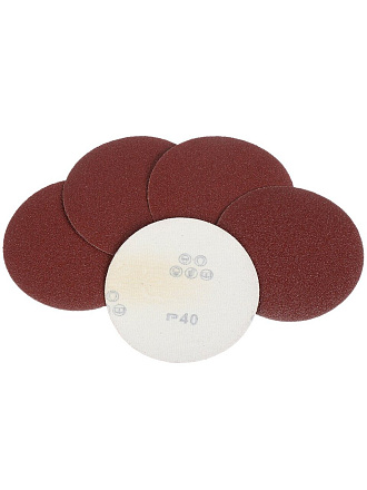 Круг абразивный по металлу и дереву, Targ, Velcro, диаметр 125х0.3 мм, зернистость P40, на липучке, 5 шт, 663101