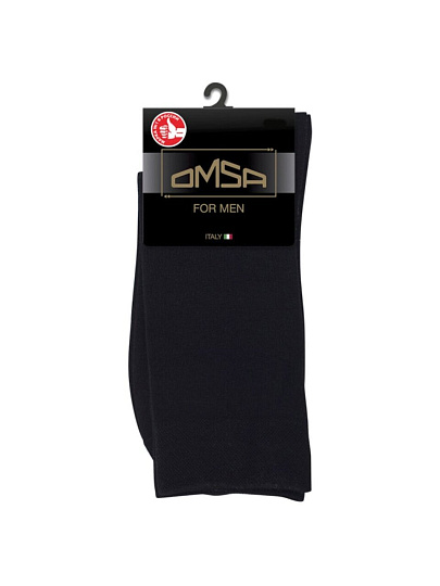Носки для мужчин, хлопок, Omsa, Classic, черные, р. 42-44, 204