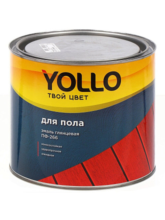 Эмаль Yollo, ПФ-266, для внутренних работ, алкидная, глянцевая, золото-коричневая, 1.9 кг