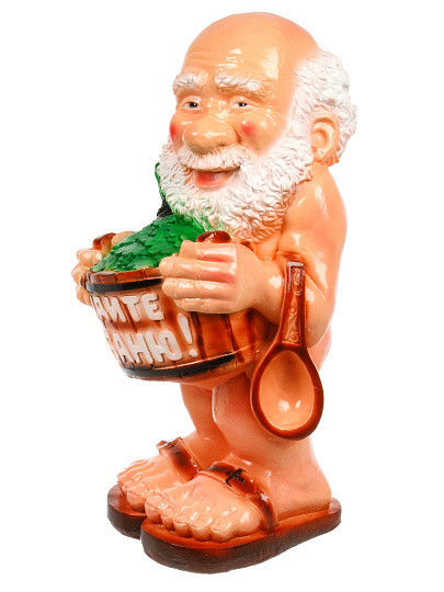Фигурка садовая Банщик, 35х65 см, гипс, 464