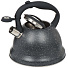 Чайник нержавеющая сталь, 3 л, со свистком, матовый, ручка с силиконовым покрытием, Daniks, черный, MSY-A059 - фото 2