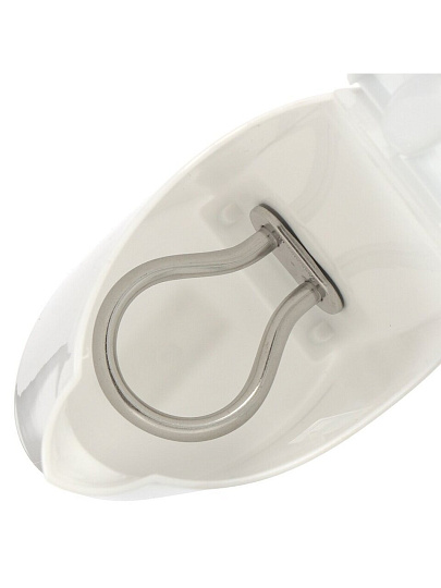 Чайник электрический Vepsmann, VN-160, белый, 0.5 л, 500 Вт, открытый нагревательный элемент, пластик