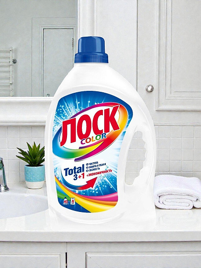 Гель для стирки Лоск, 2.6 л, для цветного белья, Color