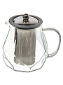 Чайник заварочный стекло, 0.82 л, корпус с гранями, Leonord, Aroma, 106791