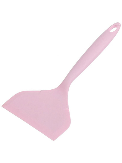 Лопатка кулинарная, силикон, 25.2х11.8 см, подходит для антипригарного покрытия, навеска, в ассортименте, B030092