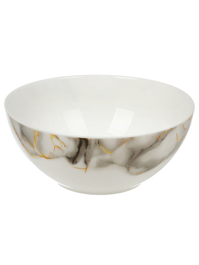 Салатник стеклокерамика, круглый, 20х8.3 см, 1.5 л, Флюид, Daniks, серый