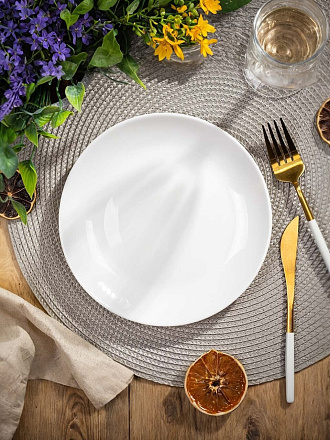 Тарелка десертная, стеклокерамика, 19 см, круглая, Бэль, Daniks, LQP-75