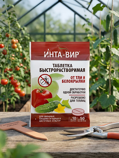 Инсектицид от тли, белокрылки, таблетка, 8 г, Инта-вир