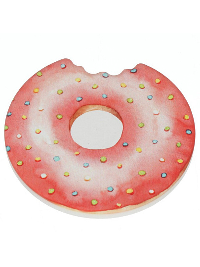 Подставка под горячее, керамика, 10.8х10.8 см, Пончик, Y4-7346