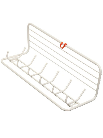 Вешалка настенная 6 крючков, с полкой 80, 22х73х26.5 см, сталь, ЗМИ, ВСП80Б, белая