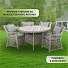 Мебель садовая Green Days, Форео, серая, стол, 122х122х75 см, 4 кресла, подушка серая, CYH162W-1 - фото 14