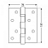 Петля врезная для деревянных дверей, Аллюр, 100х70х2 мм, универсальная, 2BB-FHP WW, 13703, 2 шт, 2 подшипника, блистер, белая - фото 4