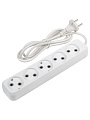Удлинитель бытовой 5 гнезд, 1.5 м, ПВС, 2х0.75 мм², без заземления, 10 А, 2200 Вт, General Lighting Systems, 470083