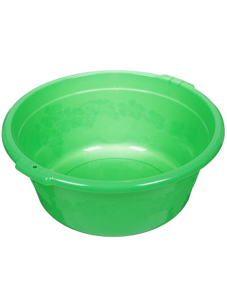 Таз пластик, 25 л, круглый, с ручкой, в ассортименте, Милих, 08025