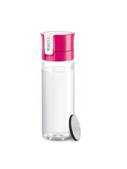Фильтр-бутылка Brita, Fill&amp;Go Vital, для холодной воды, 1 ступ, 0.6 л, розовый, 1021525