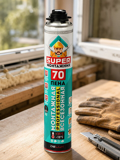 Пена монтажная Kolt, Super монтажник, профессиональная, 850 г, всесезонная, SM85U70