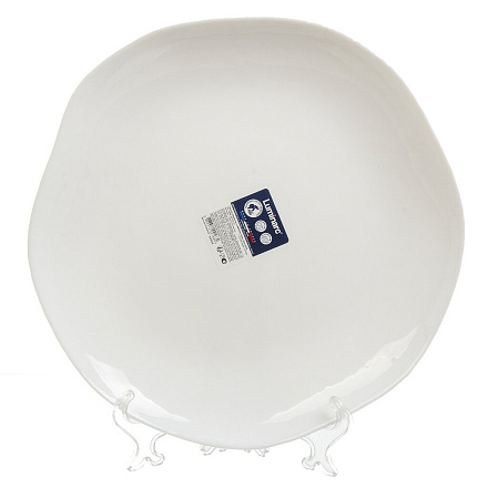 Тарелка обеденная, стеклокерамика, 26 см, фигурная, Galeo White, Luminarc, V9409