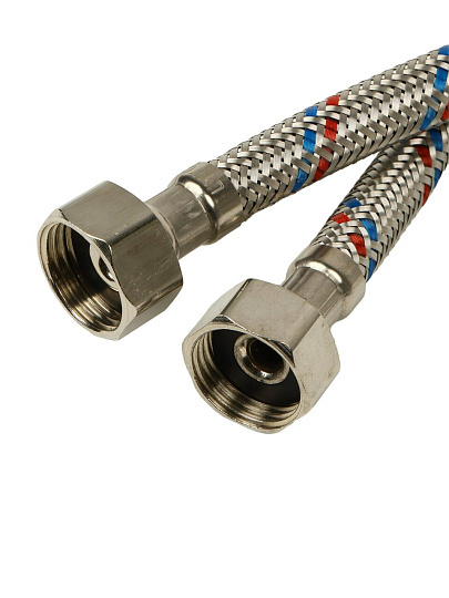 Подводка для воды 1/2"х0.2 м, г-г, сталь, AquaLine