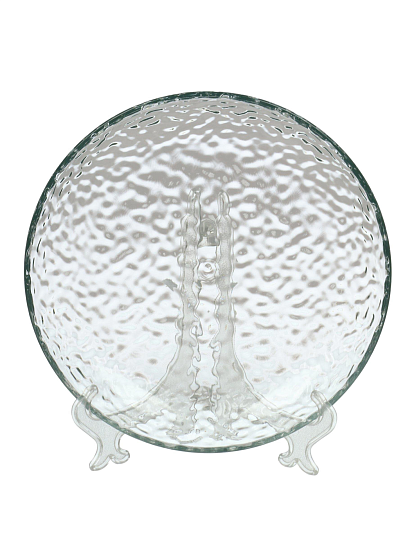 Тарелка для десерта, пластик, 19 см, 2.5 см, круглая, Y4-15023, прозрачная