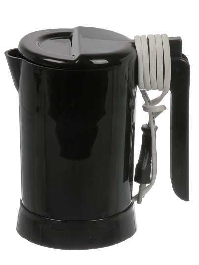 Чайник электрический Vepsmann, VN-110, черный, 0.5 л, 800 Вт, открытый нагревательный элемент, пластик