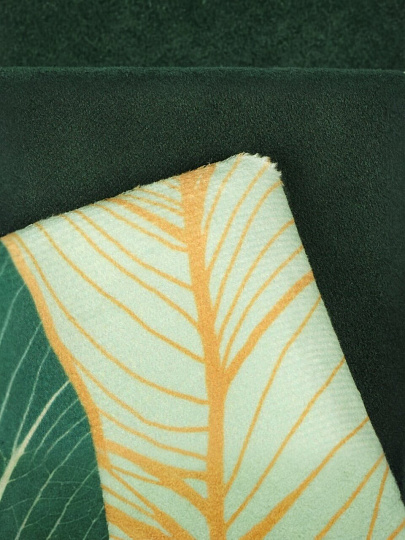 Наволочка декоративная Зеленые листья, 100% полиэстер, 40 х 40 см