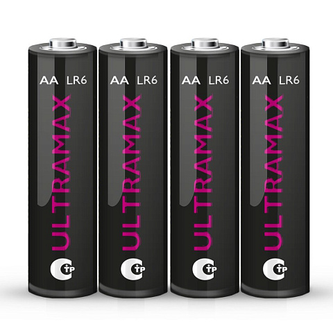 Батарейка ФАZА, АА (LR06, LR6), Ultra Max, алкалиновая, 1.5 В, блистер, 4 шт, 5043022