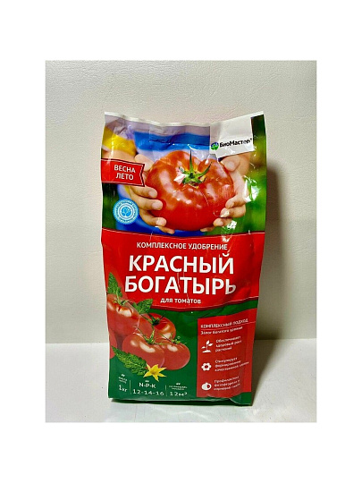 Удобрение Красный богатырь, для томатов, комплексное, 1 кг, БиоМастер