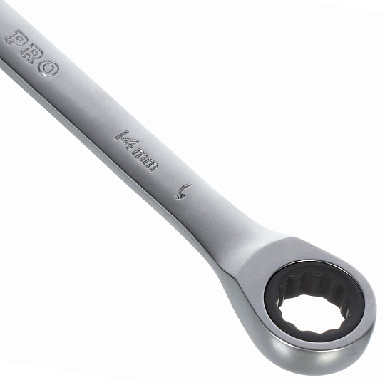 Ключ комбинированный трещоточный, Pro Startul, 14 мм, сатинированный, PRO-7014