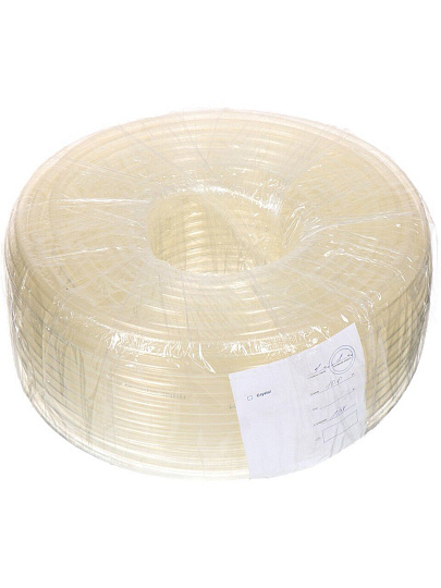 Шланг пищевой, 8 мм, 3 атм, 100 м, 1 слой, ПВХ, прозрачный, 00-00000119