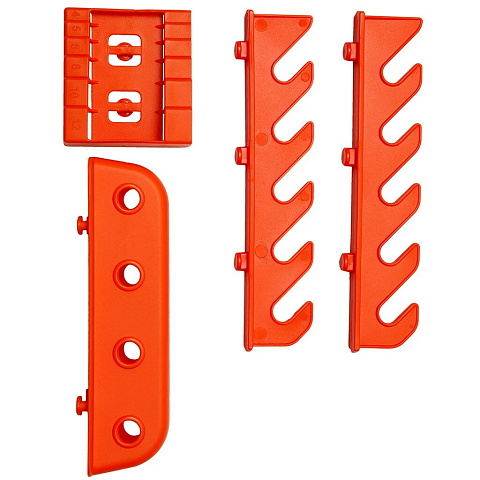 Ящик для инструмента, Expert, пластик, с держателями для ключей, отверток, сверл, 19.5х11х3.7 см, оранжевый, Blocker, BR3829ОР