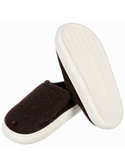 Тапки для мужчин, коричневые, р. 42-43, закрытые, войлок, A210074