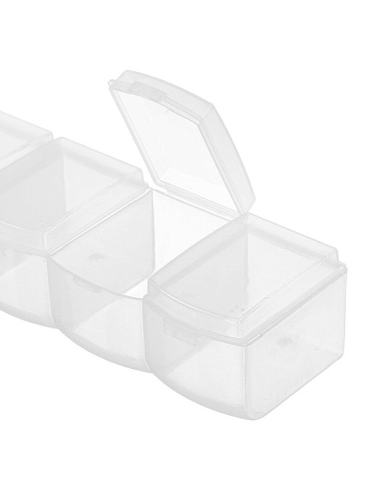 Контейнер для мелочей, пластик, 7 ячеек, 25.5х5.5х4 см, К-38