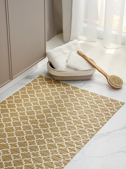 Коврик для ванной, антискользящий, 0.8х15 м, вспененный ПВХ, Вилина, Виктория, V25BG