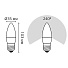 Лампа светодиодная E27, 10 Вт, 75 Вт, свеча, 4100 К, нейтральный белый свет, Gauss, Elementary, 30220 - фото 5